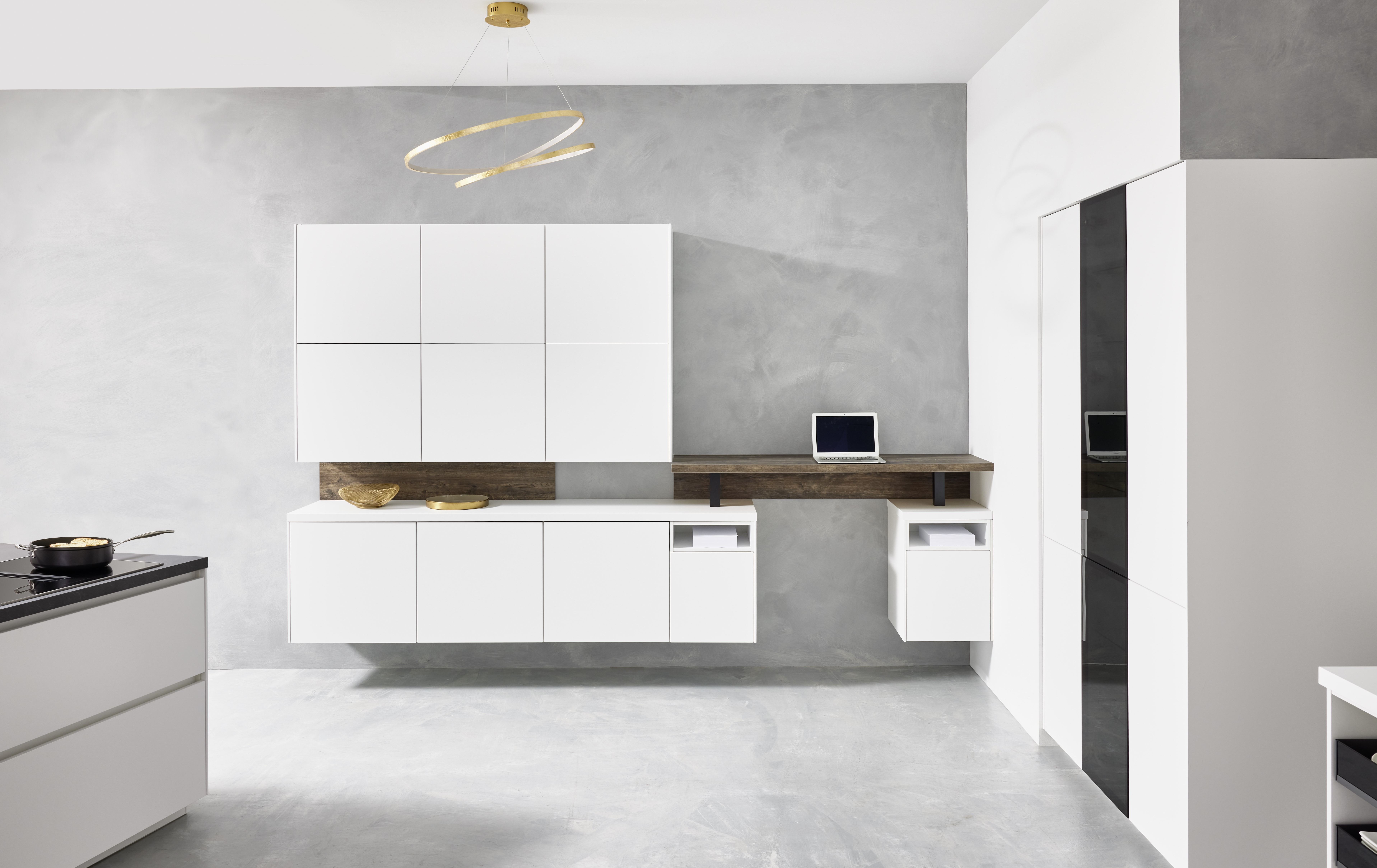 Nobilia-Küche in Alpinweiß - Gegenschuss