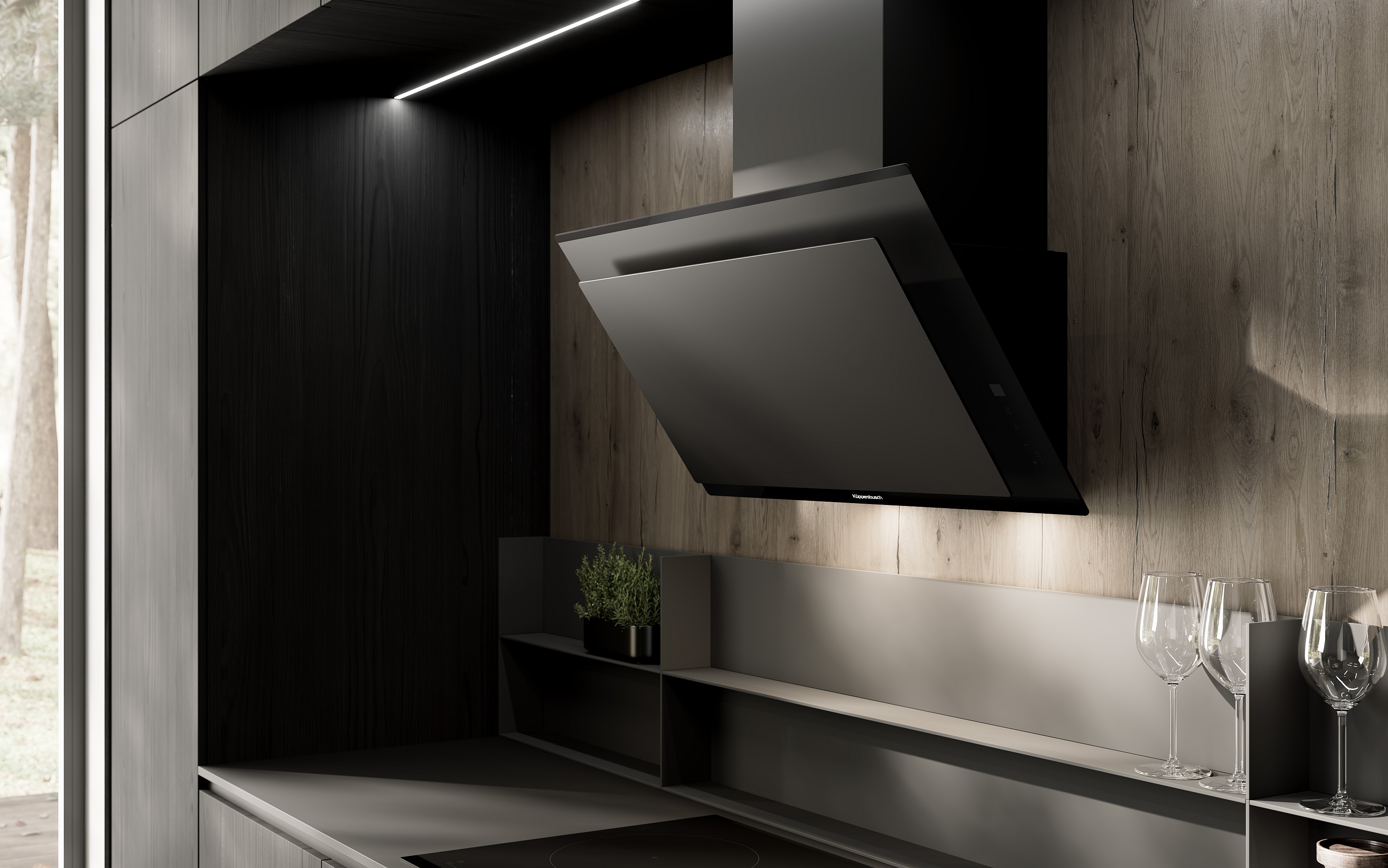 Küppersbusch Kopffreihaube BlackMatt Design