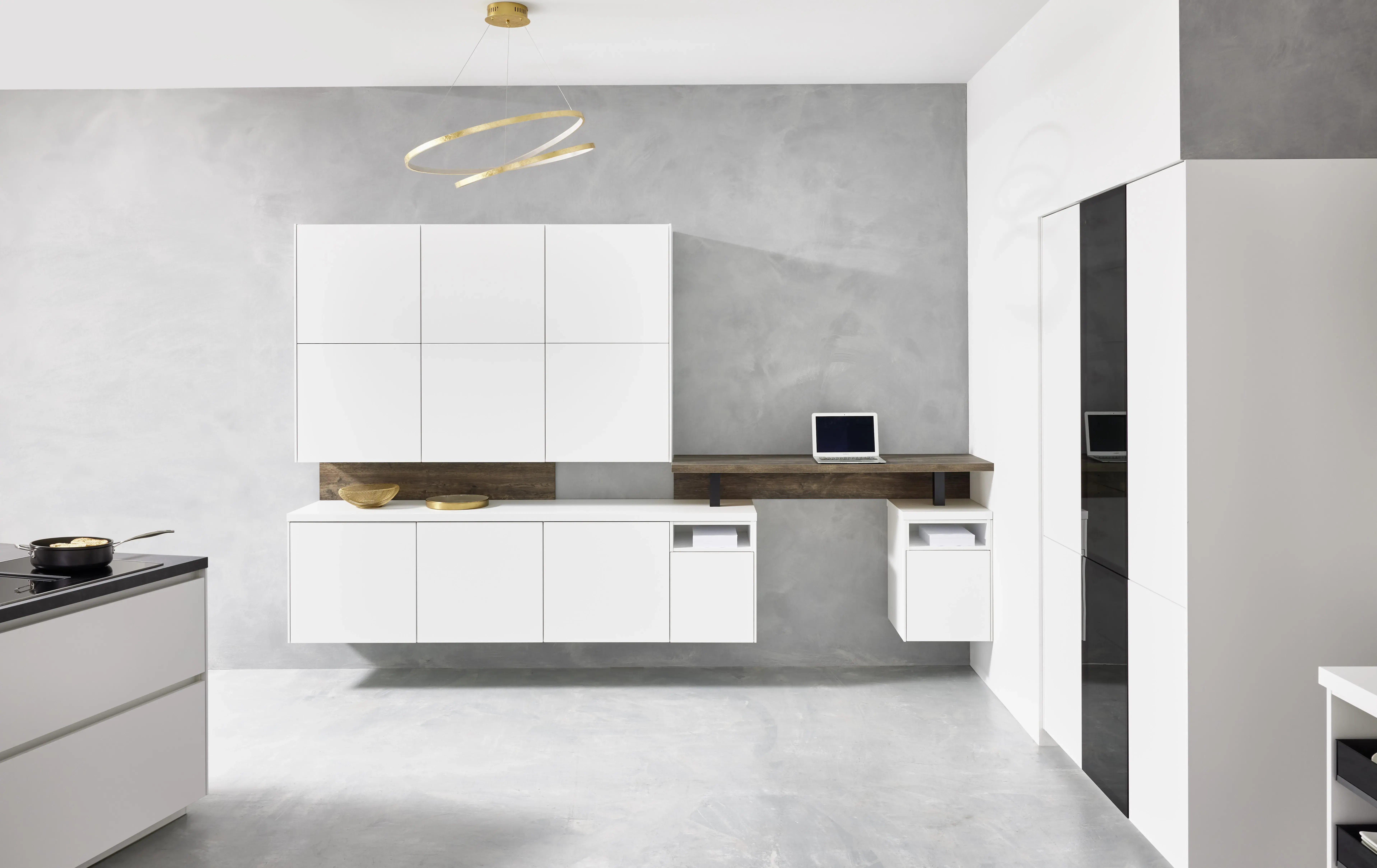 Nobilia-Küche in Alpinweiß - Gegenschuss